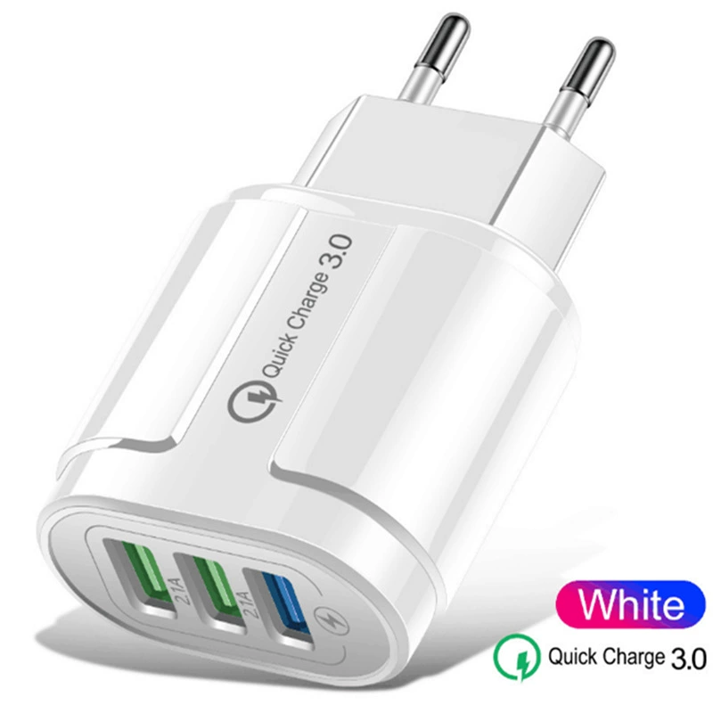Быстро заряжающееся устройство Qc3.0 с двойным USB-зарядным устройством для мобильного телефона три USB-быстрая зарядка совместимый аксессуар многоразъемный зарядный заголовок двойной 3U зарядный головка