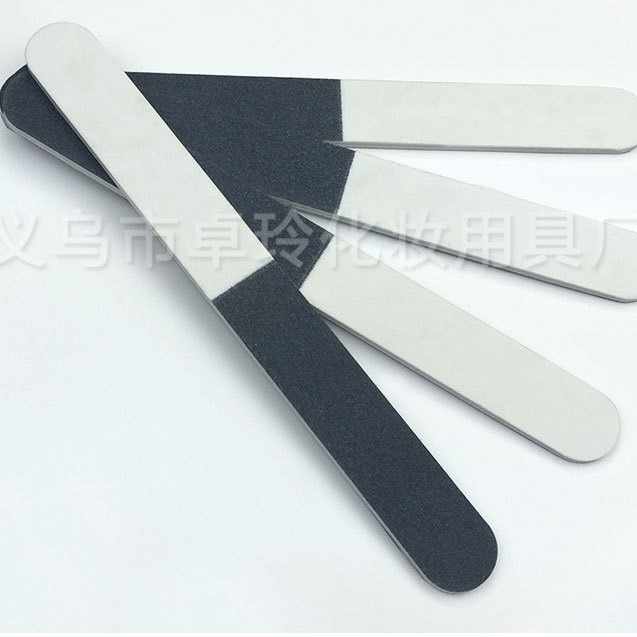 En stock tira de pulido rectangular al por mayor superficie de uñas tira de pulido de tres colores lima de uñas engrosada EVA