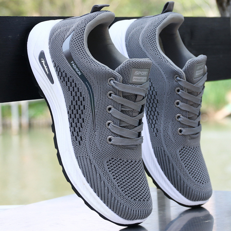 Cross-Border Foreign Trade Men's Shoes Summer Cloth Shoes Mesh Breathable Lightweight Casual Sports Shoes Low-Top Soft Sole 2025 New Shoes