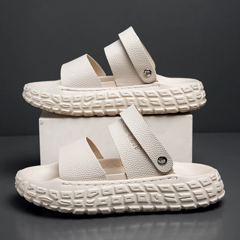 Мужские сандалии, сандалии на шинной подошве для отдыха на природе, отдыха, пляжа, нескользящие, двухслойные тапочки.