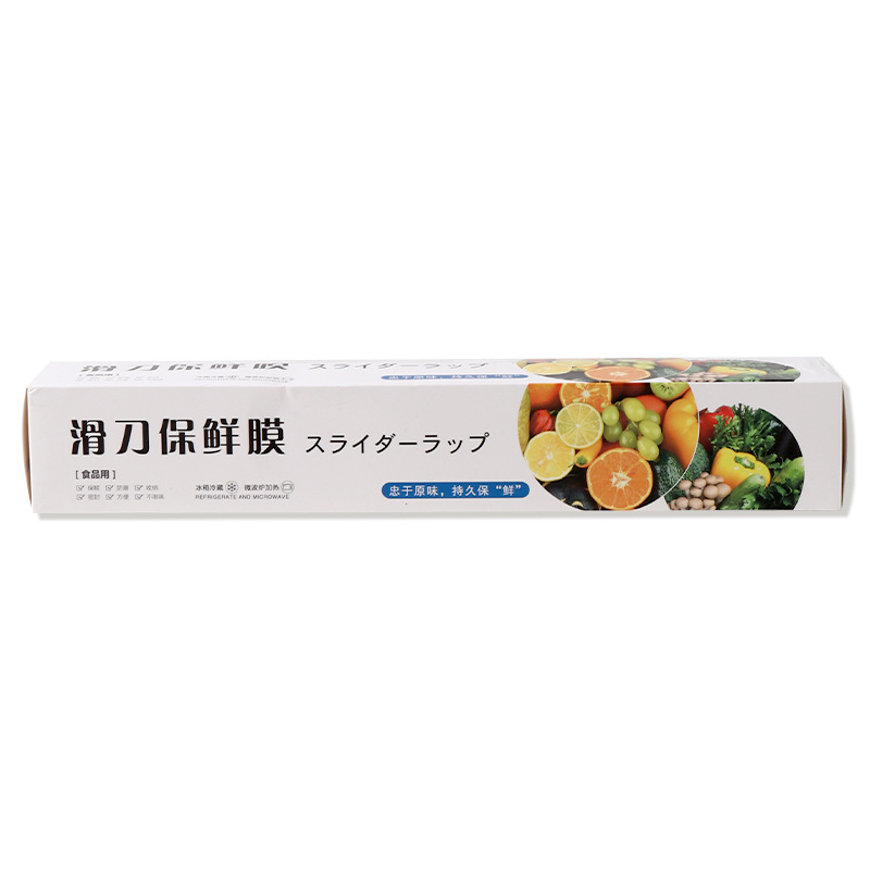 Película Adhesiva con Cortador Deslizante de Plástico de Grado Alimenticio, para Cocina y Hogar