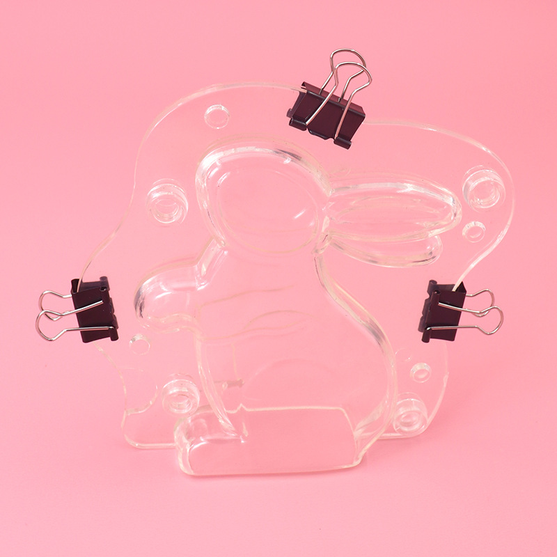 Suministro directo de fábrica, herramientas de bricolaje de chocolate artificial listas para usar, nuevo molde de chocolate en forma de conejo