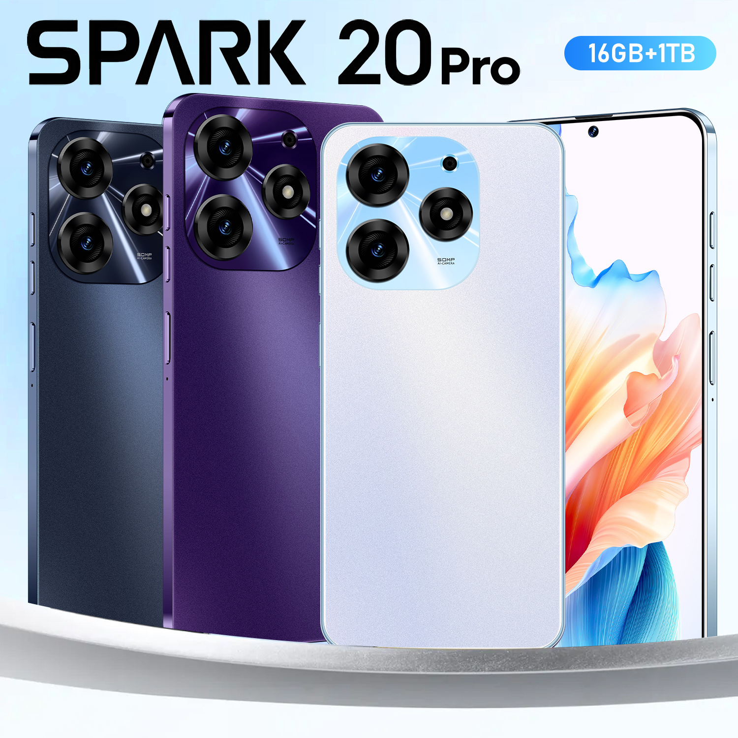 新款跨境手机Spark20 Pro安卓真4G手机3+32G外贸批发低价智能手机