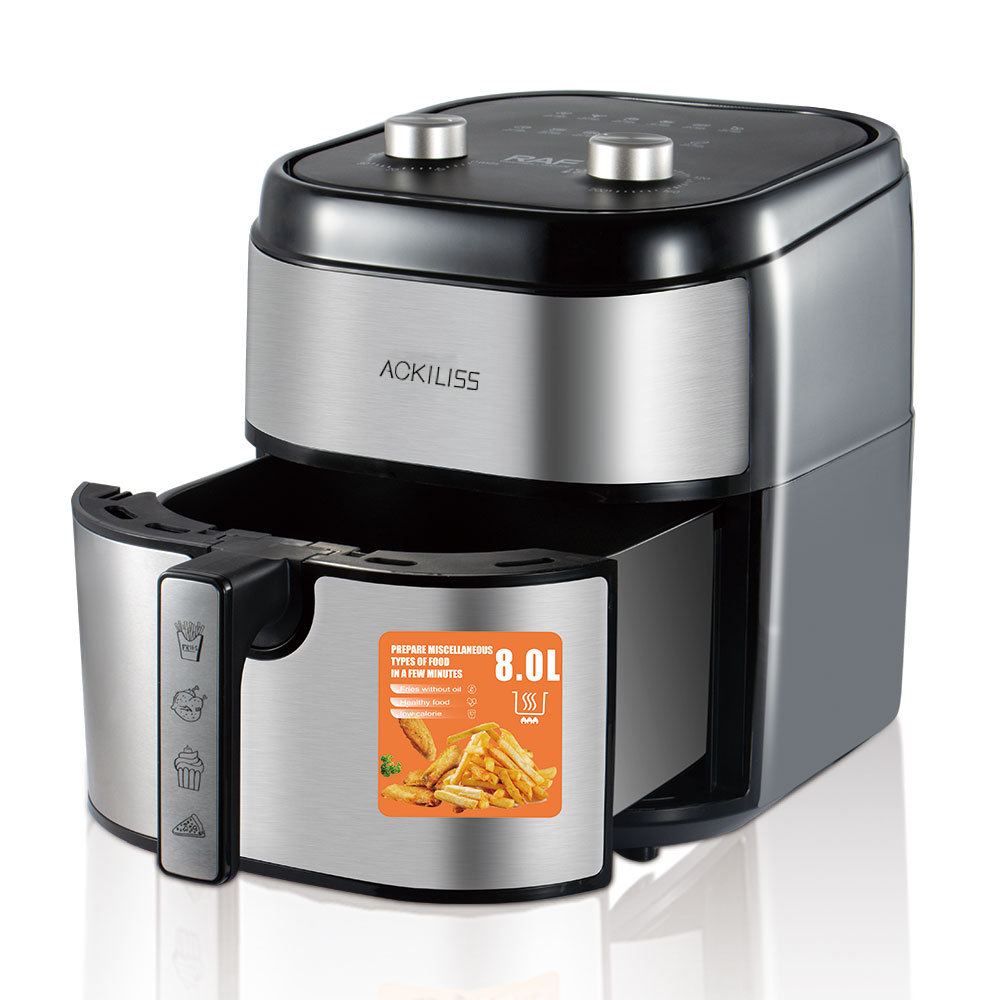 ACKILISS Cross-border household 8L super large smoke-free fries mechanical and electrical frying pan fries air frying pan fries large capacity