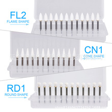 牙科高速砂石陶瓷磨头 烤瓷牙树脂磨头 FL2 CN1 RD1 12支1盒