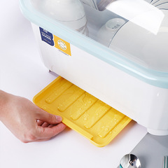 帶蓋餐具碗盤家用廚房碗櫃收納盒置物收納架批發碗筷瀝水碗架碗碟