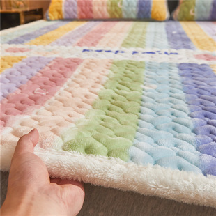 New Milk velvet mattress soft cushion household tatami mat winter coral velvet mattress warm thickened blanket mattress