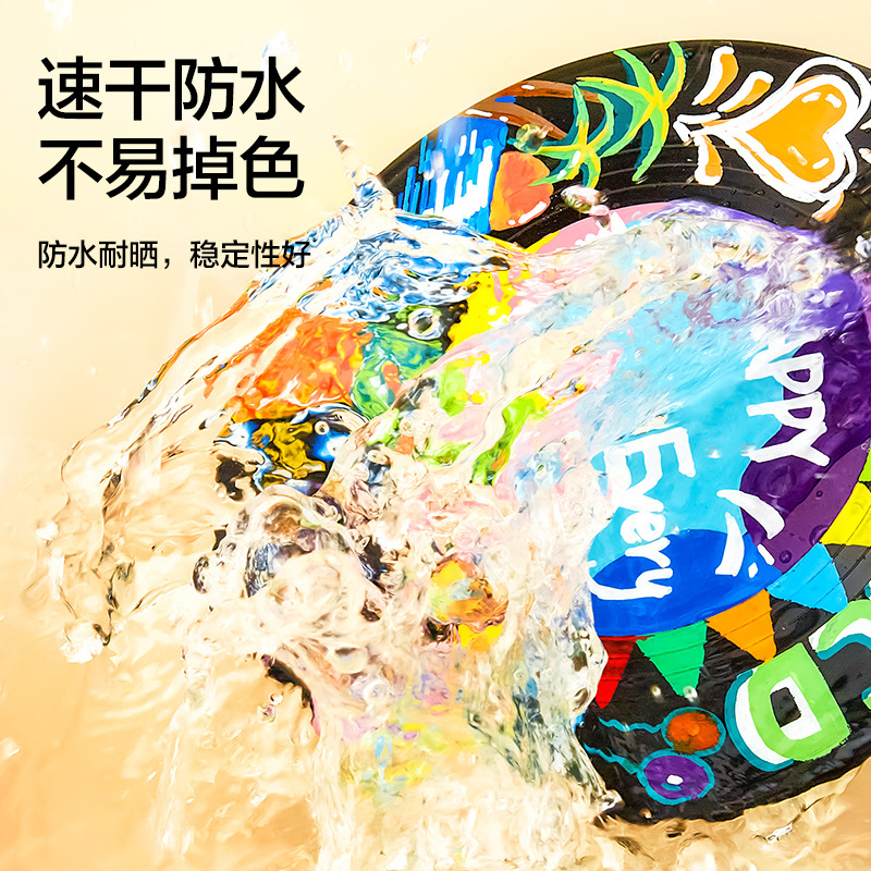 Selected acrylic markers for children DIY with fine tip 2mm, washable 60 colors Touch mark acrylic markers