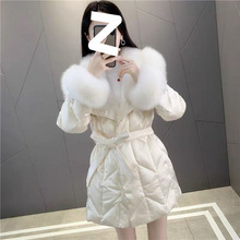 2025中长款年轻气质大衣名媛外套羽绒服女冬新狐狸毛皮草