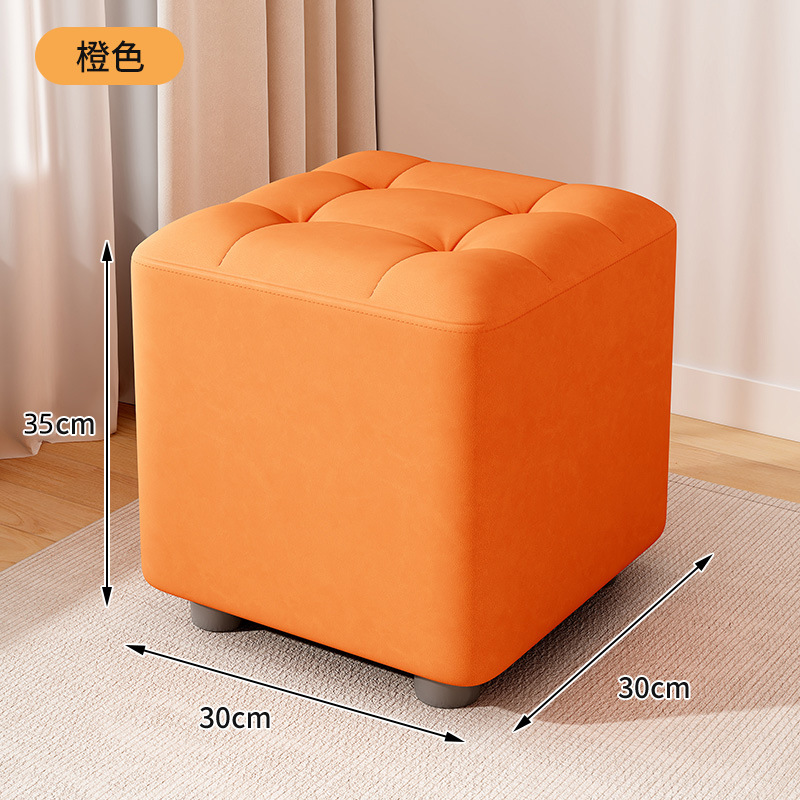 Taburete pequeño, taburete bajo para el hogar, taburete de salón, taburete de sofá, taburete simple, muelle de asiento, paquete suave, taburete de cambio de zapatos pequeño