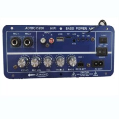 D200双声道功放主板数字蓝牙三用车载带混响可接MIC功放板100W
