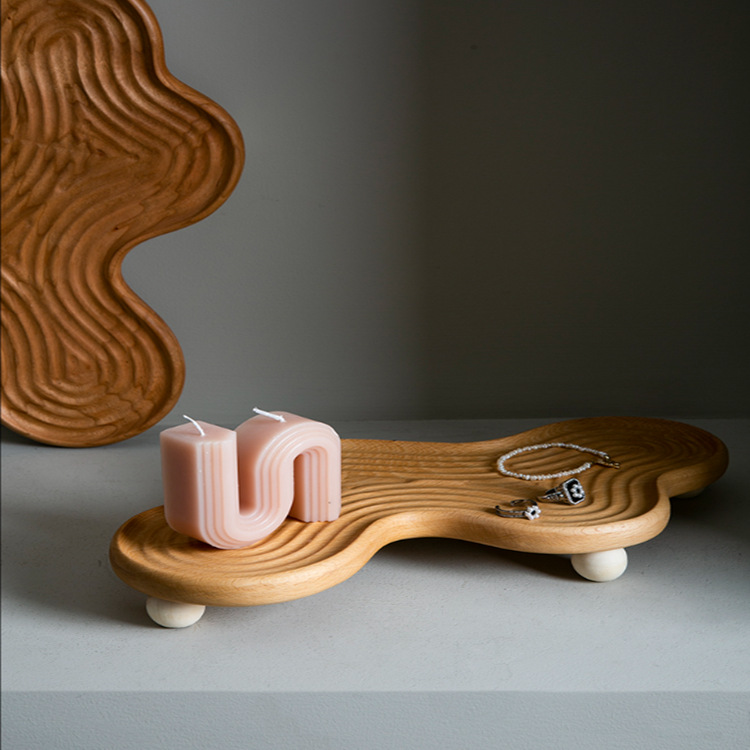 Decoración de estilo creativo ins bandeja de almacenamiento de madera maciza pantalla placa Hogar Moderno simple fotografía decoración placa de madera