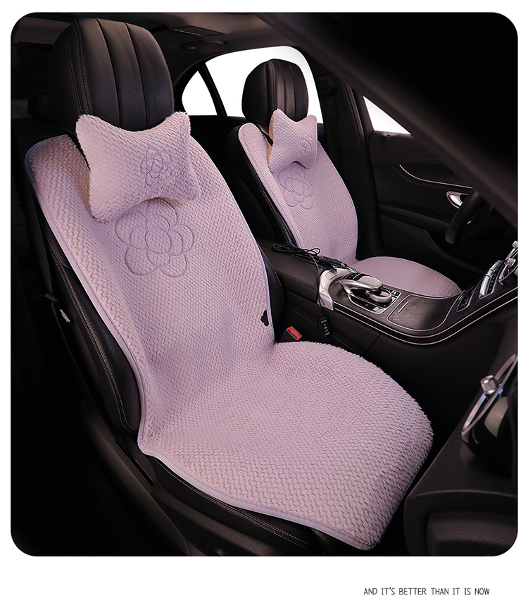 New camellia 12v electric heating car seat cushion USB size car universal single five winter plush cushion