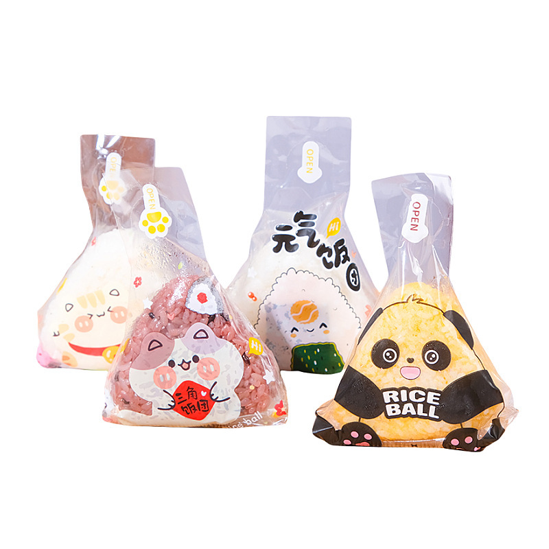 三角饭团包装袋食品级日式卡通自制海苔三角形模具透明打包可微波|undefined