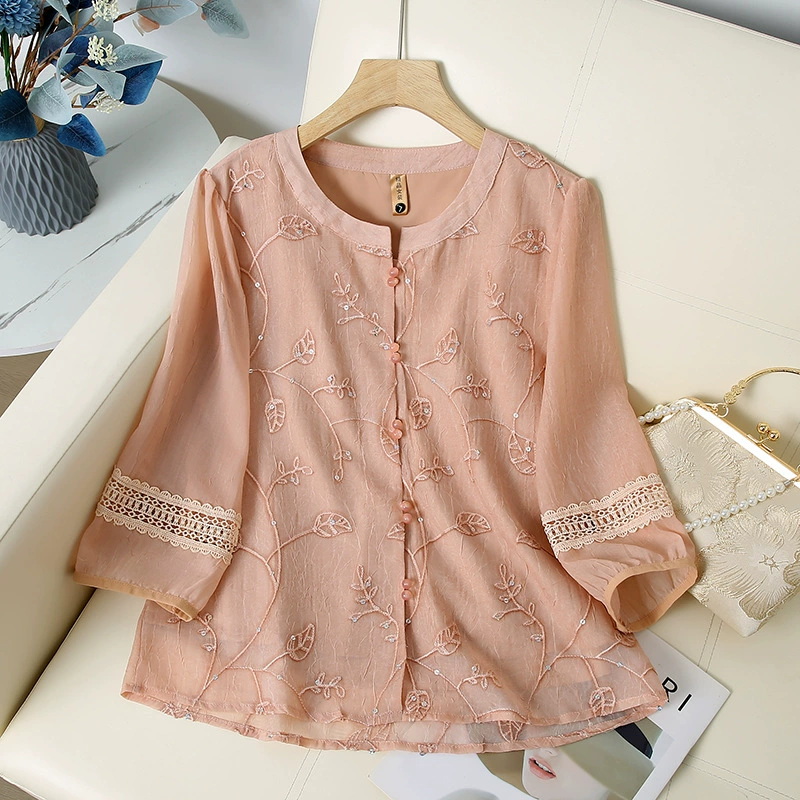 Мама Летний новый тонкий пальто новый китайский стиль