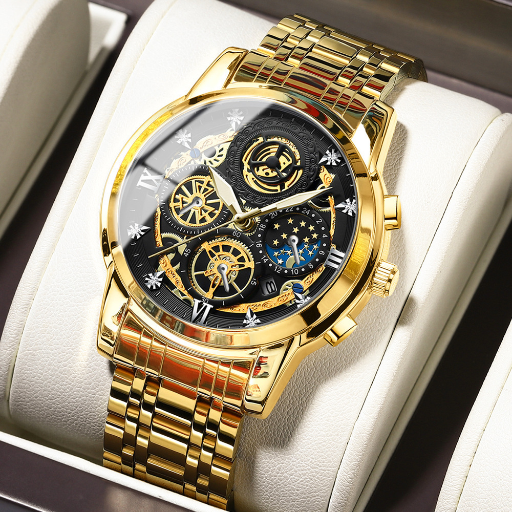 Reloj de cuarzo para hombre hueco nuevo concepto de correa de acero transfronteriza reloj de regalo creativo reloj de regalo