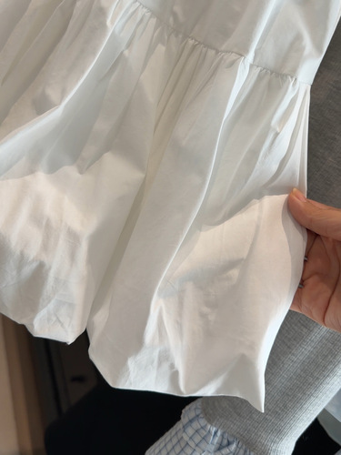 2026 spring and summer new white skirt, small flower bud skirt, safety pants, slimming A-line short skirt, fluffy skirt