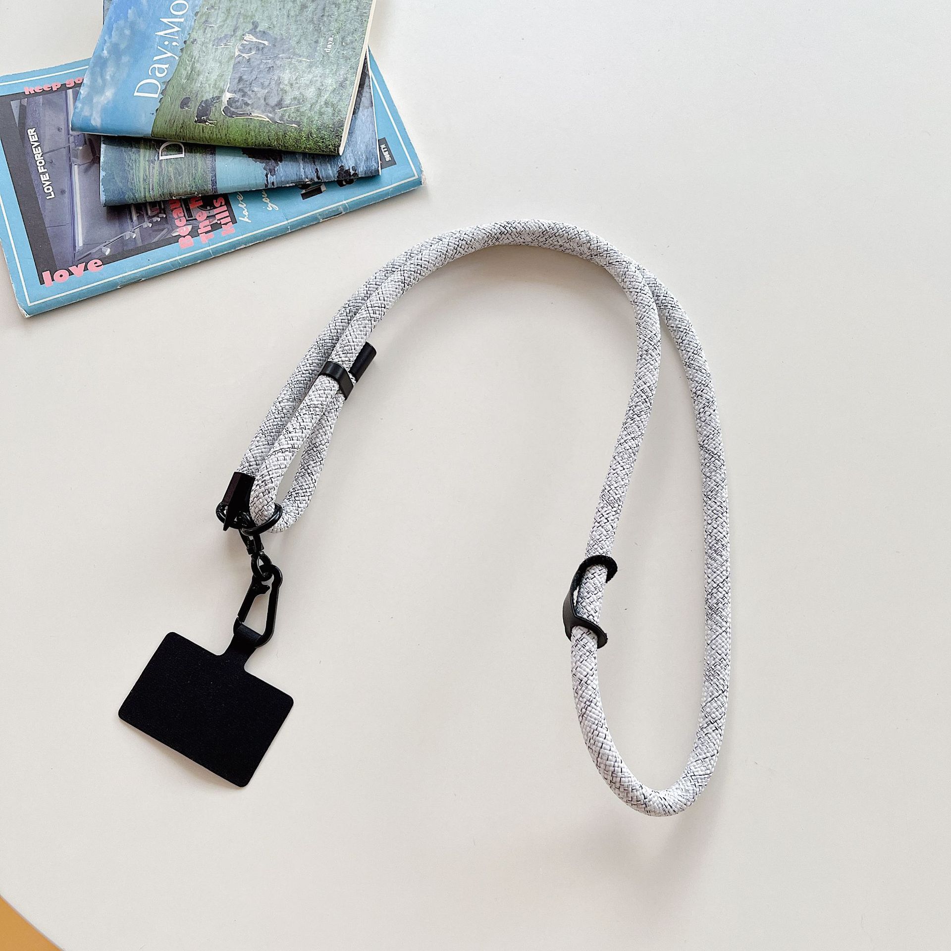 10mm caso de teléfono móvil universal ajustable longitud corta cuerda clip cuello colgante duradero correa de cinturón cadena al aire libre nylon