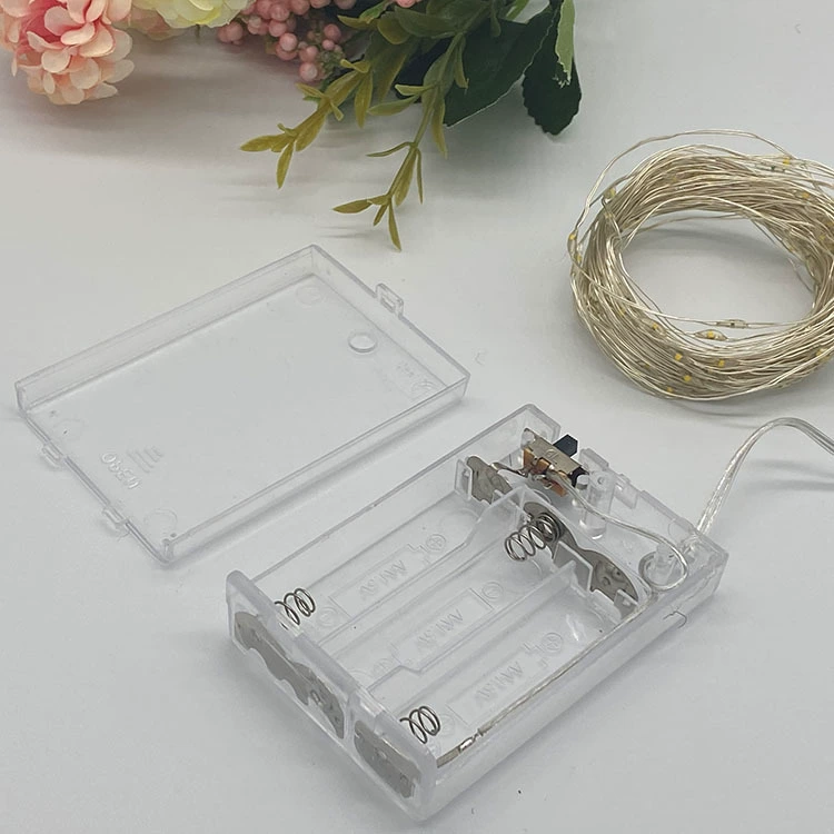 Светодиодный батарейный отсек из медной проволоки гирлянда светодиодная лампа из медной проволоки волна шар водонепроницаемый батарейный отсек медная проволочная лампа гирлянда USB