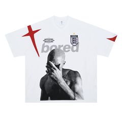 縦馳衣社2025新型アメリカ夏高街ファッションスポーツアルファベット人物プリントゆるいカジュアルtシャツ