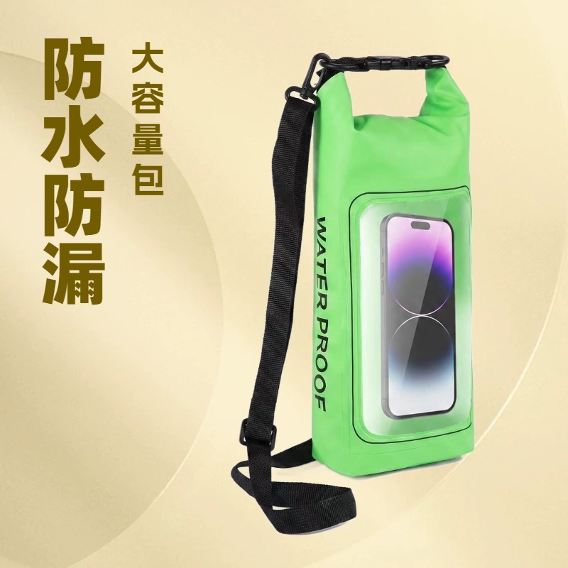 Popular Outdoor Pvc Beach Waterproof Bag, Crossbody Bag, Two-In-One, Waterproof for Mobile Phones, Suitable for Swimming, River Tracing, and Rafting, with Touchscreen Capability