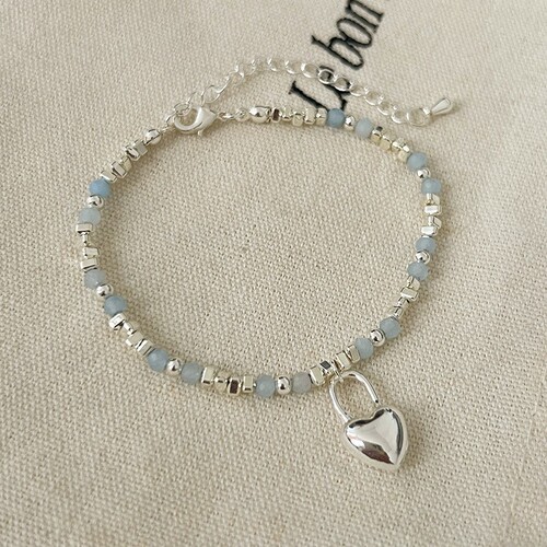 S925 Scrap Silver Sugar Cube Silver Necklace for Girls Pure Silver Women Exquisite High-End Charm Bracelet for Best Friends Birthday Gift