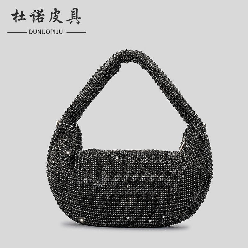 Moda completo diamante bolso de las mujeres francés Bling diamante rhinestone banquete bolsa de bolas de masa de alto grado bolsa de hombro transfronteriza
