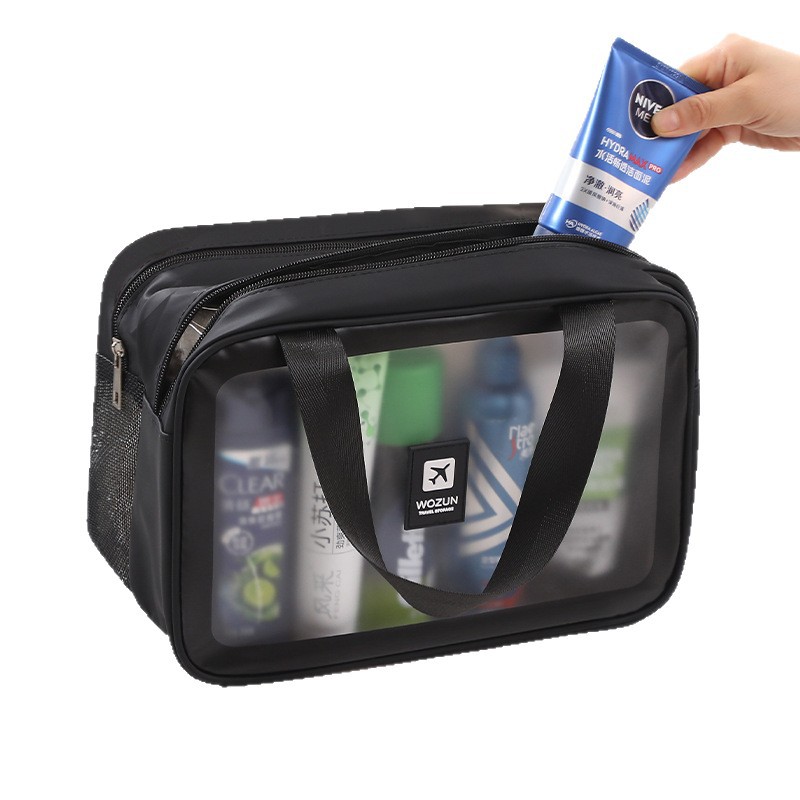 Bolsa de baño de viaje para hombres viaje de negocios portátil impermeable, baño de gran capacidad, bolsa de almacenamiento de natación, bolsa de maquillaje de separación seca y húmeda