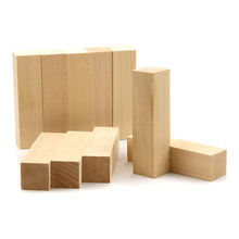 跨境专供4 英寸10件松木雕刻积木套件矩形木块适用于DIY雕刻手工