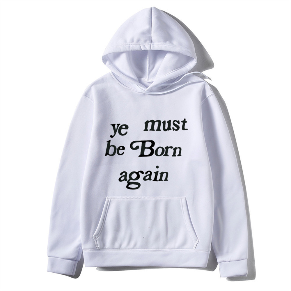 Automne et hiver nouveau Kanye Graffiti mousse lettre impression pull à capuche unisexe manteau_voghion.com