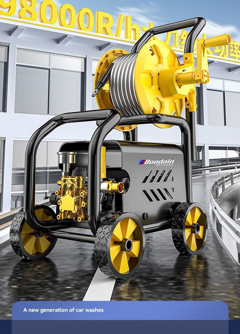 Boodain High-Pressure Car Washing Machine 220V High-Power Cleaning Machine for Household Floor Cleaning, Commercial and Industrial Cleaning