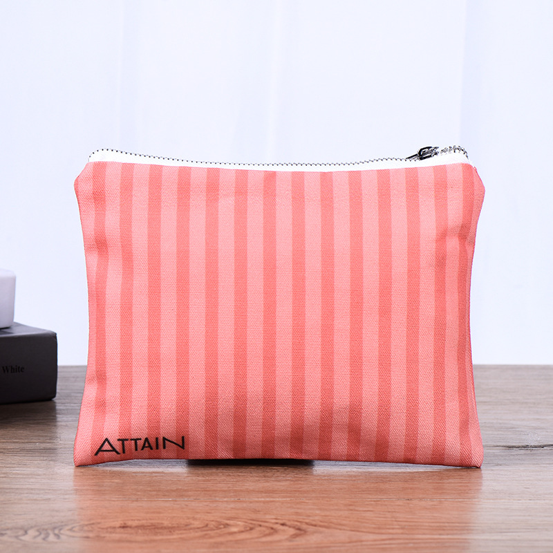 手提帆布袋化妆包制定空白棉布袋购物帆布笔袋可印LOGO收纳手拎