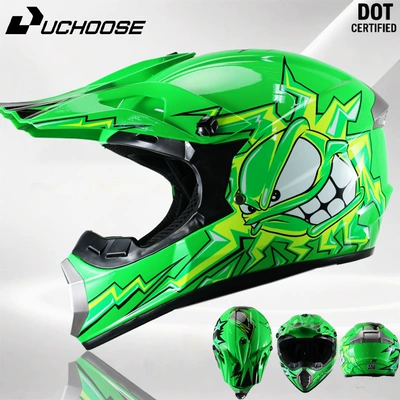 Motorcycle Safety Supplies – sun-protective riding helmet - green-sun-and-moon-s
