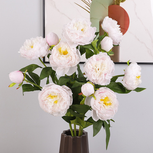 New water hibiscus artificial peony flower, home decoration peony flower, indoor decoration artificial peony flower artificial flower
