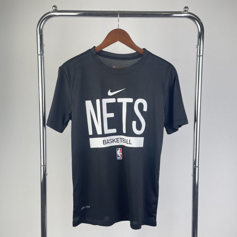 Cross-Border American Basketball Short-Sleeved T-Shirt Men's Lakers Curry Warriors Nets Training Uniform Quick-Drying Casual Sports Summer T-Shirt