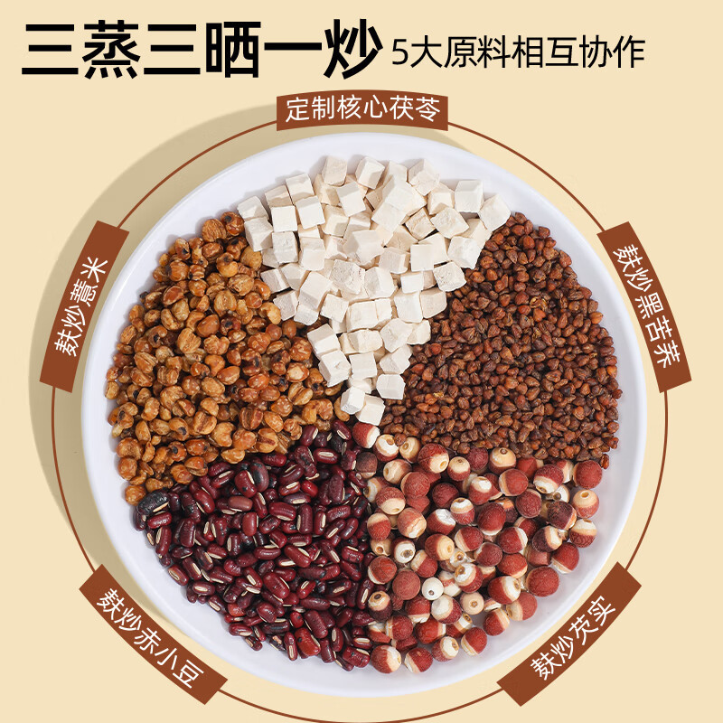 老谷頭熟茶赤豆ハトムギ実茯苓茶黒苦そばハトムギ仁養生茶