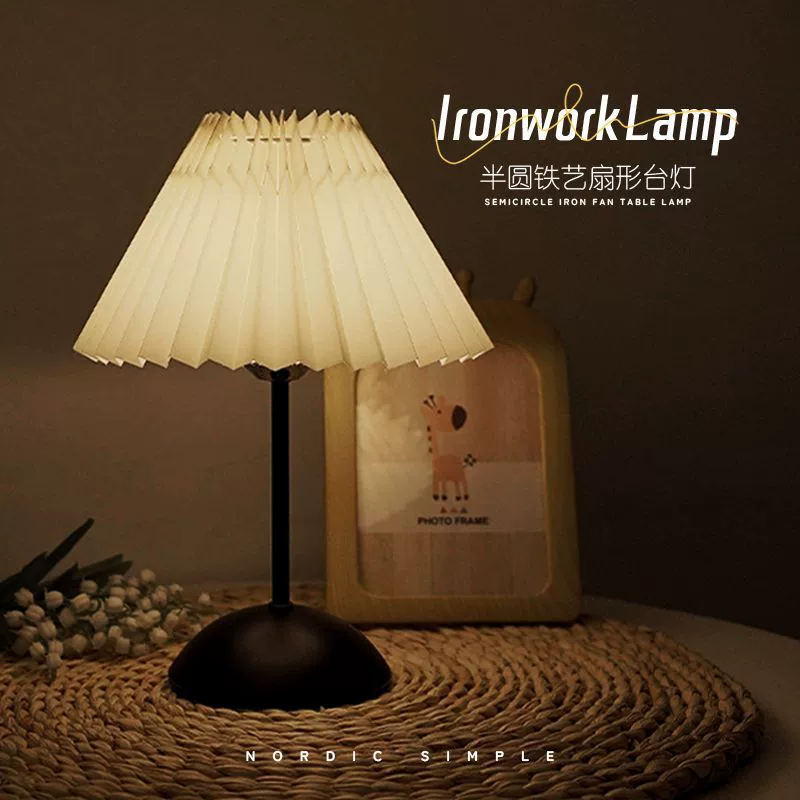 Retro table lamp for bedroom, atmospheric lantern for bed, night light for breastfeeding, remote control