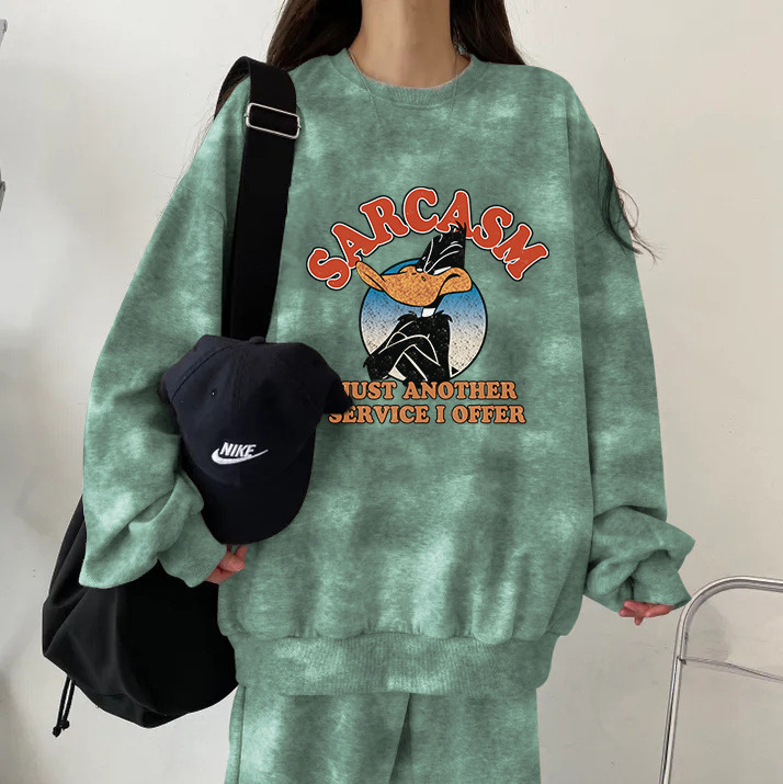 suitsuit炸街高级感休闲运动显瘦圆领卫衣套装女秋冬加绒时尚薄款|undefined