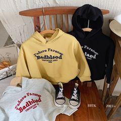 Children's sweatshirt 2024 Bangcheng spring style boys' and middle-aged boys' embroidered letters loose hooded pullover sweatshirt C0230