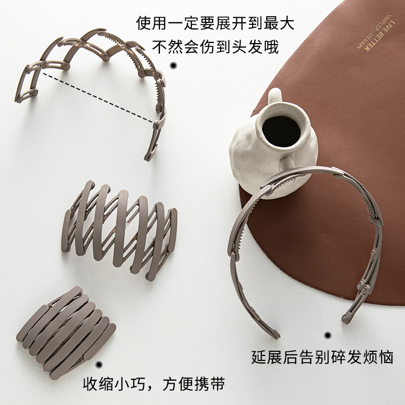 Diadema telescópica plegable, ajustable, antideslizante, accesorio de verano estilo coreano