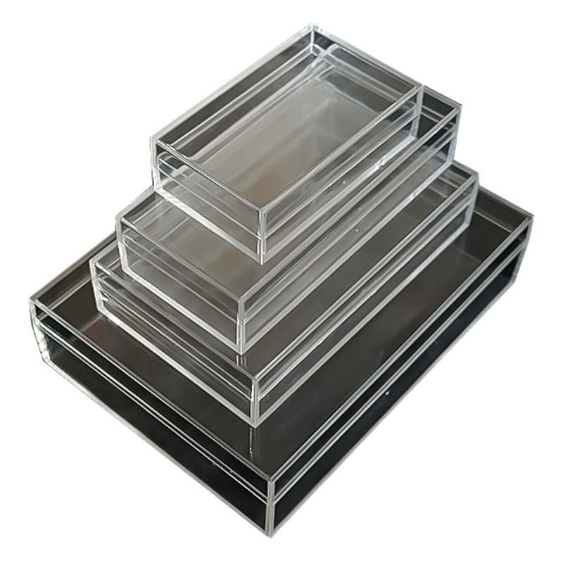 Caja transparente de plástico rectangular de alta calidad alimentaria PS cosméticos dulces regalo embalaje caja de regalo de almacenamiento