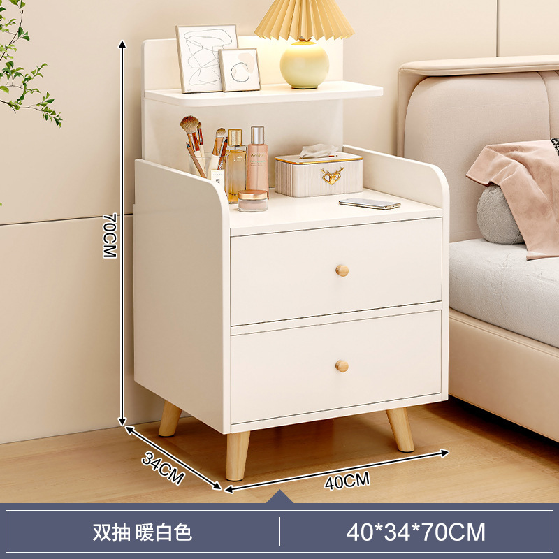 Mesita de noche pequeña, simple, moderna, habitación doméstica, armario de almacenamiento junto a la cama, armario pequeño, estante de cabecera para habitación de alquiler