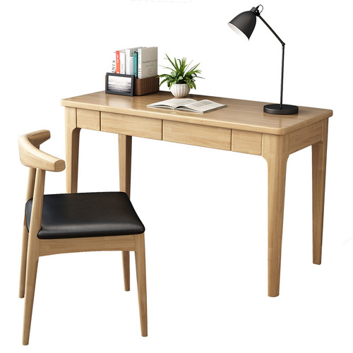 Modern minimalist solid wood desk, home desktop computer desk, simple middle school student study desk, writing desk, office desk
