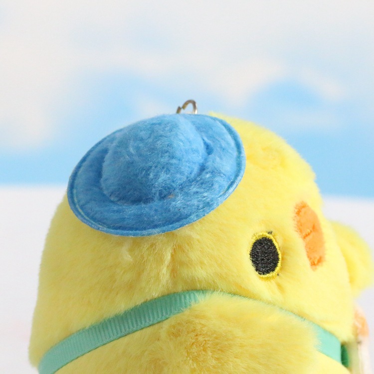 Lindo suave lindo pequeño pollo amarillo colgante de peluche juguete pollo muñeca MINI BOLSA colgante llavero muñeca