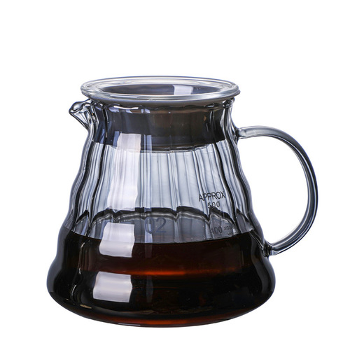 Patented product smoke gray coffee pot glass filter V60 coffee funnel filter cup sharing pot coffee set