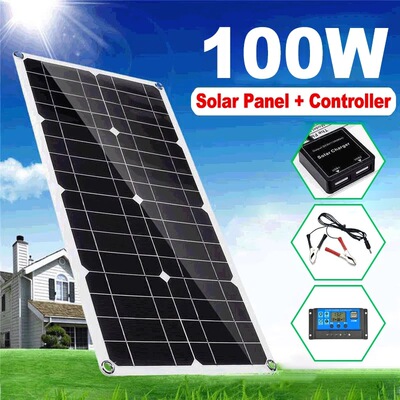 Портативный монокристалл на солнечной энергии, 25W, 50W, 100W, генерирование электричества, автомобиль и лодка