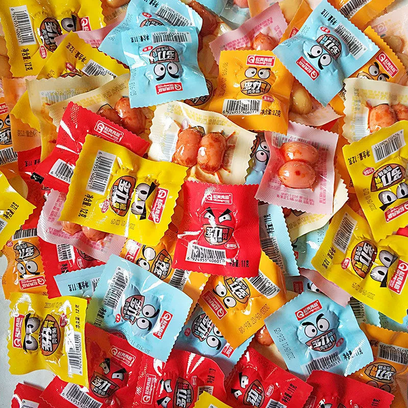 50 пачек пряной маленькой колбасы кукурузной колбасы со вкусом Орлеана Жареная колбаса мини колбаса ветчина колбасные закуски оптом