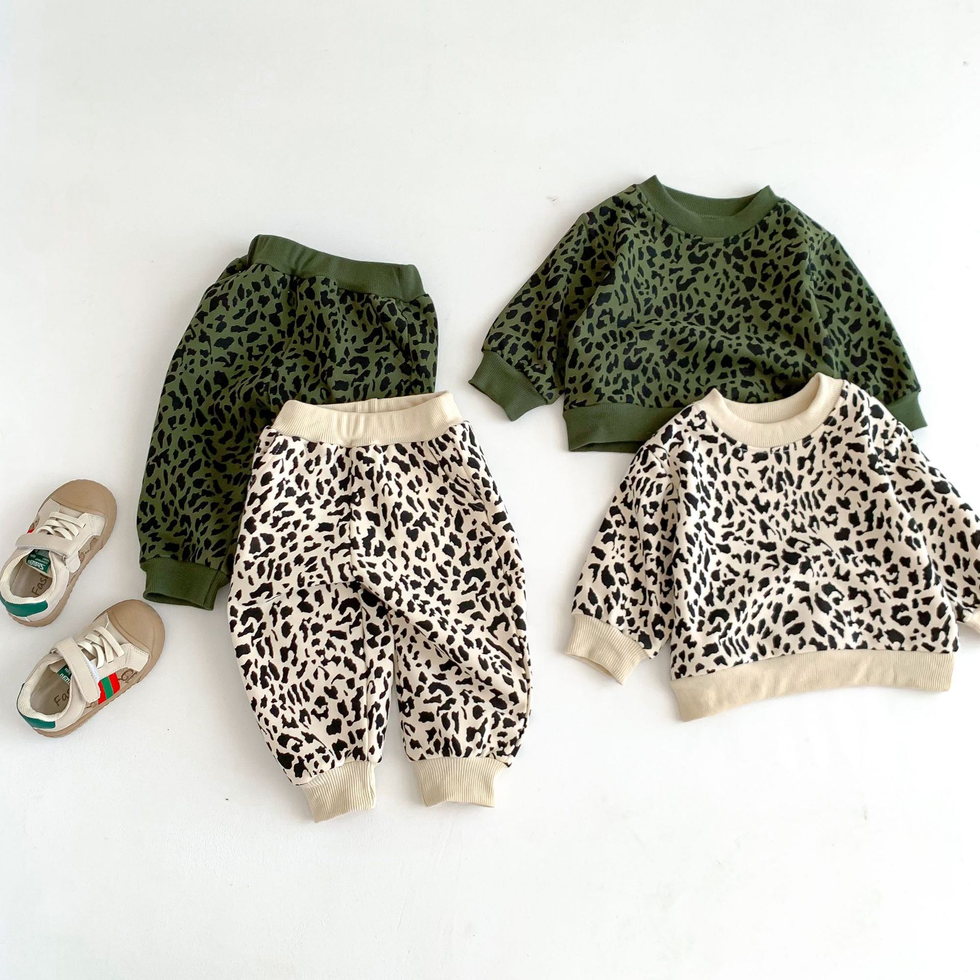 Streetwear Animal Leopard Cotton Boys Clothing Sets display picture 2