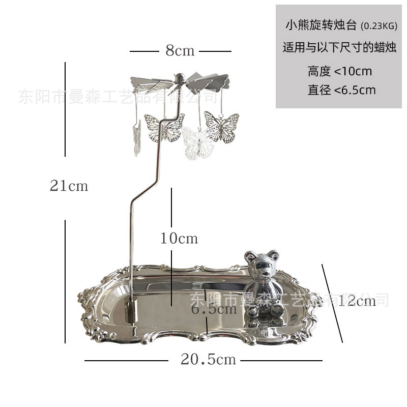 Luz de lujo plata giratoria aromaterapia candelabro bandeja retro europeo romántico oro linterna decoración del hogar