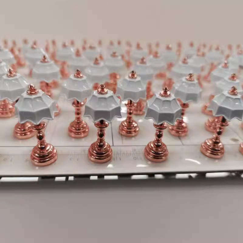 1:12 Dollhouse mini modelo escena OB11 props metal Tiffany lámpara de mesa lámpara de noche